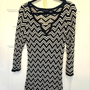 WHBM Chevron print dress Tunic sz M